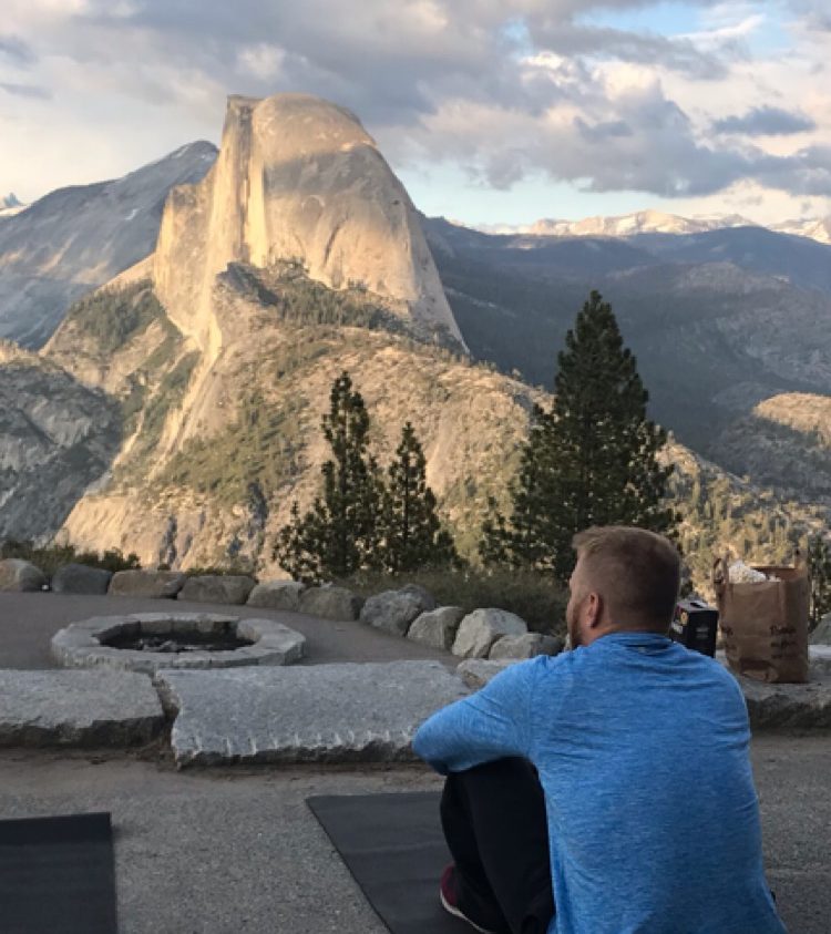 Yoga practice on retreat
