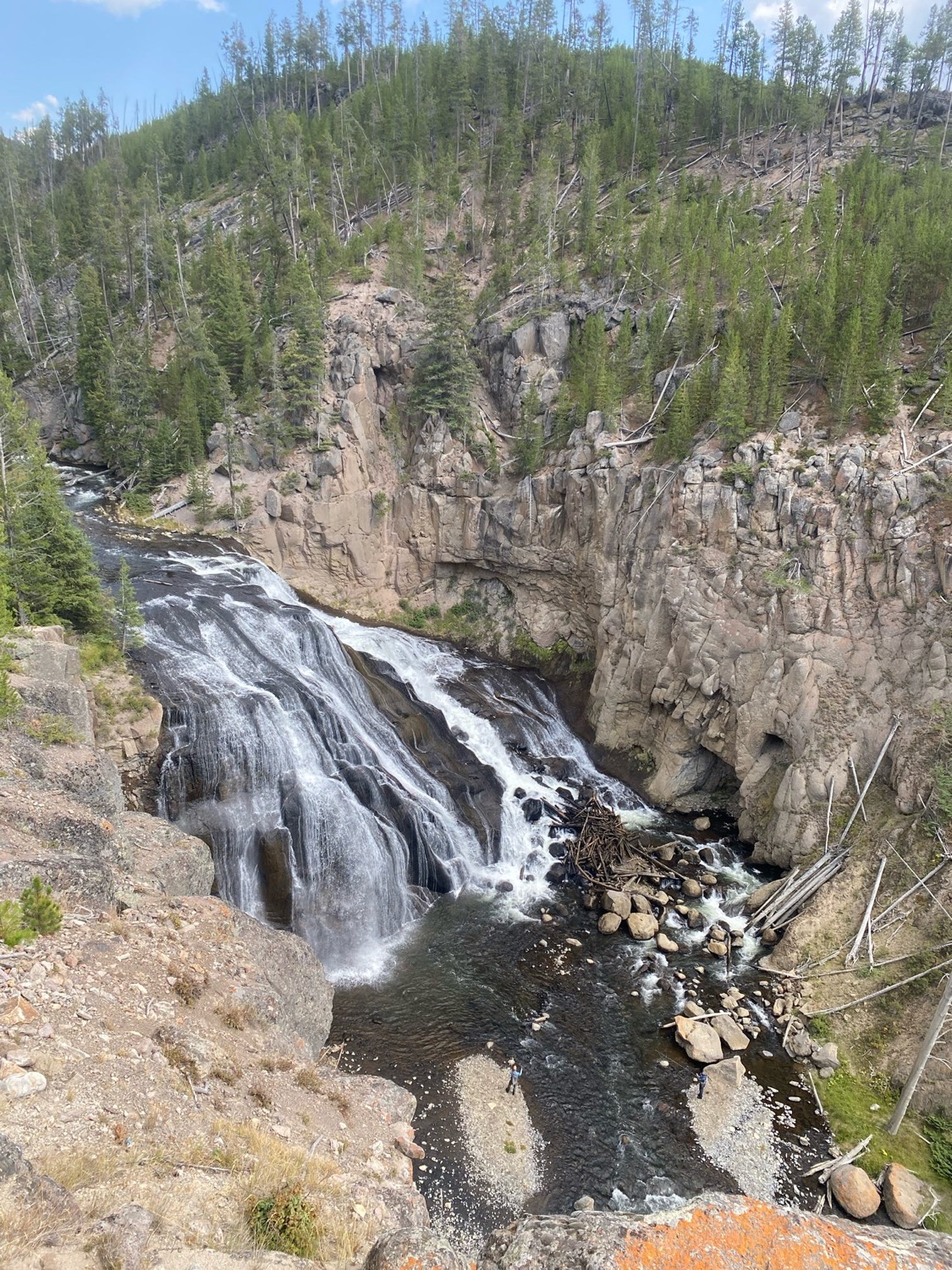 A waterfall on the Yellowstone River