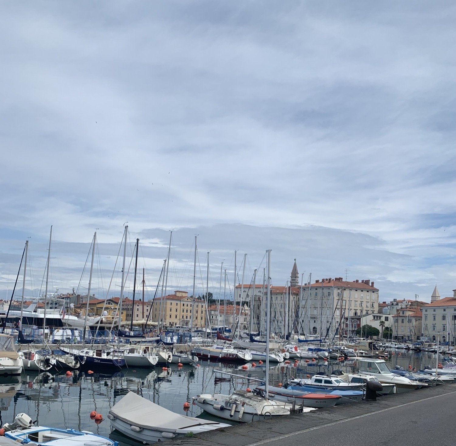 Boats in the harbour at Piran, Slovenia