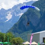 Skydiving during our luxury adventure retreat in Slovenia