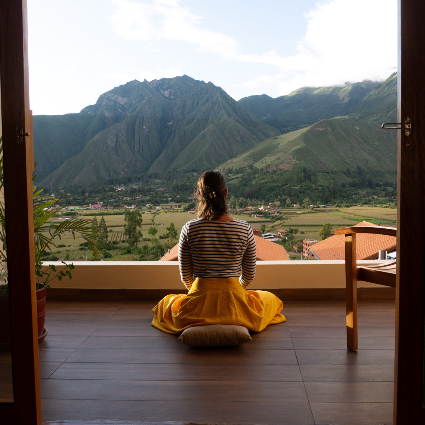 Yoga practice in the Sacred Valley